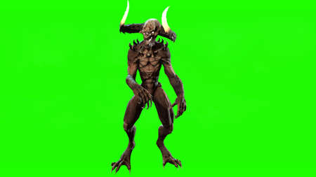Demon mythical monster 3d renderの写真素材