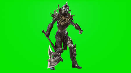 3D render Necromancer on chroma key backgroundの写真素材