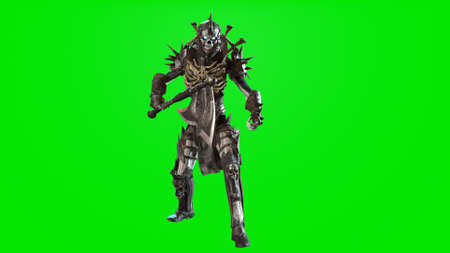 3D render Necromancer on chroma key backgroundの写真素材