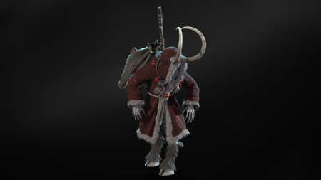 Krampus 3d render model CGの写真素材
