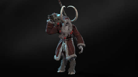 Krampus 3d render model CGの写真素材