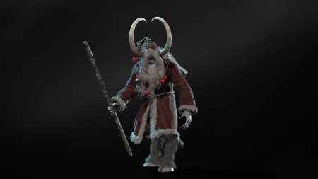 Krampus 3d render model CGの写真素材