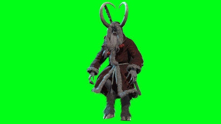 Krampus 3d render model CGの写真素材
