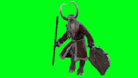 Krampus 3d render model CGの写真素材