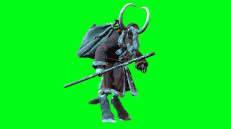 Krampus 3d render model CGの写真素材
