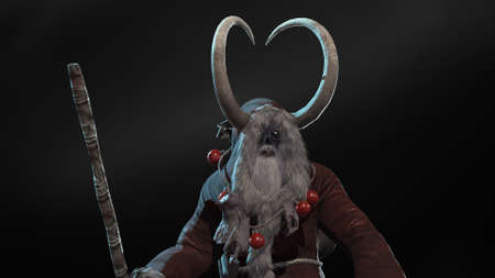 Krampus 3d render model CGの写真素材