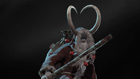 Krampus 3d render model CGの写真素材
