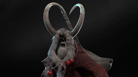 Krampus 3d render model CGの写真素材