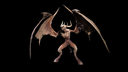 Demon mythical monster 3d render