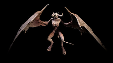 Demon mythical monster 3d render