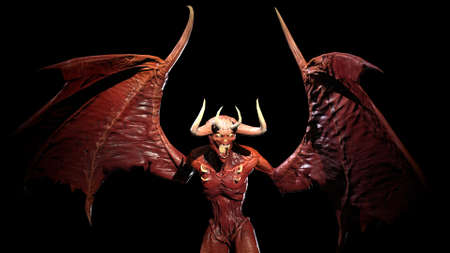 Demon mythical monster 3d renderの写真素材