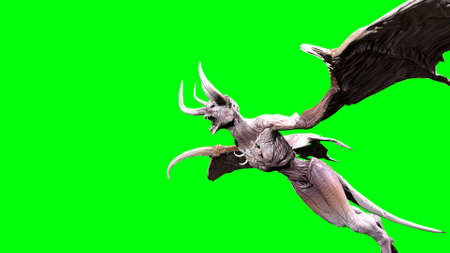 Demon mythical monster 3d renderの写真素材