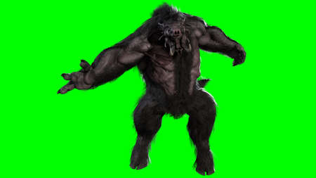 WereBoar mythical monster 3d renderの写真素材