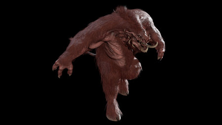 WereBoar mythical monster 3d render