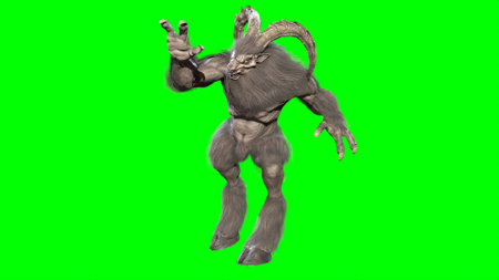 Baphomet mythical monster 3d renderの写真素材