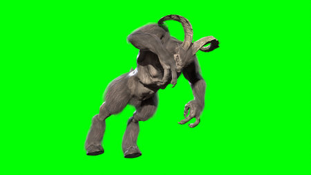 Baphomet mythical monster 3d renderの写真素材