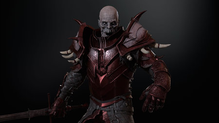 Death knight 3d render illustrationの写真素材