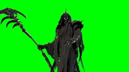 Render of an isolated dangerous fantasy Wraithe creatureの写真素材