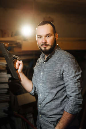 Carpenter, in the workshop at workの写真素材