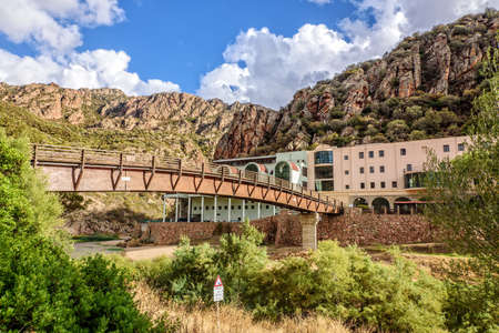 Bridge Santa Maria Coghinas Terme riverの写真素材
