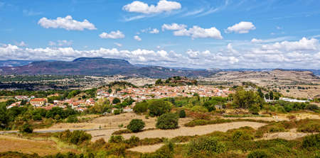 Village Sardinia mountains fieldの写真素材