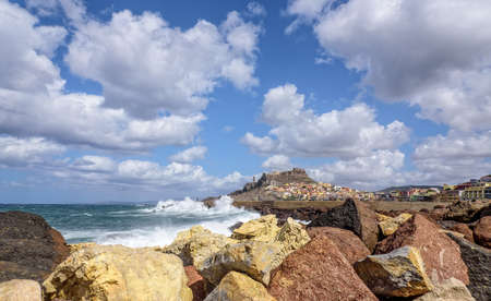Natural Castelsardo Mediterranean stormの写真素材
