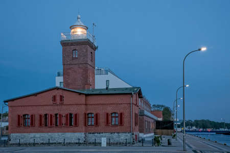 Lighthouse RÃ¼genwaldermuende Baltic Sea coastの写真素材