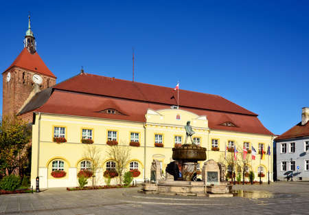 Town Hall Marienkirche Darlowo, Polandのeditorial素材