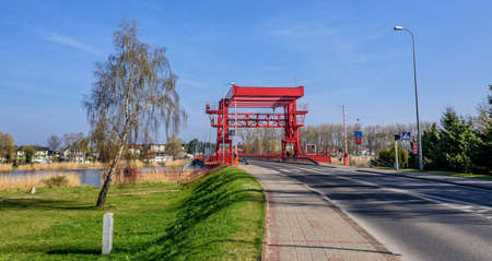 Drawbridge Dievenow barrierの写真素材