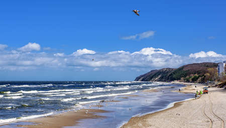 Wave clouds Baltic Seaの写真素材