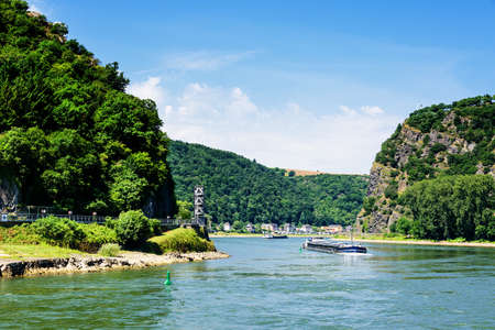 Signal point Rhein Sankt Goar Loreleyの写真素材