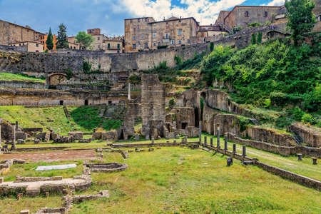 Roman theater Volterra city Tuscanyの写真素材