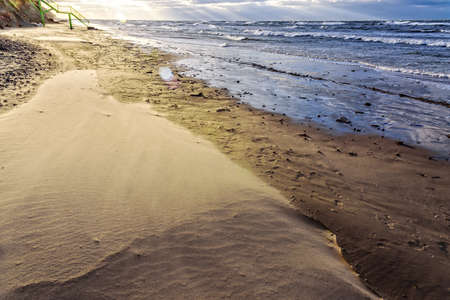 Sunrise Baltic Sea beach Duneの写真素材