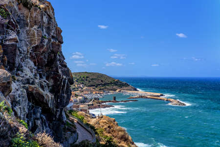 Harbor Mediterranean Castelsardo rocksの写真素材