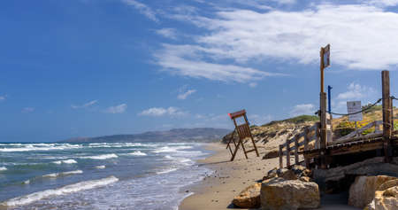 Duene rock beach Mediterranean Seaの写真素材