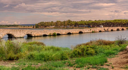Bridge River Camping Sardiniaの写真素材