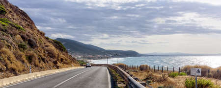 Lu Bagnu street Mediterranean Sardiniaの写真素材