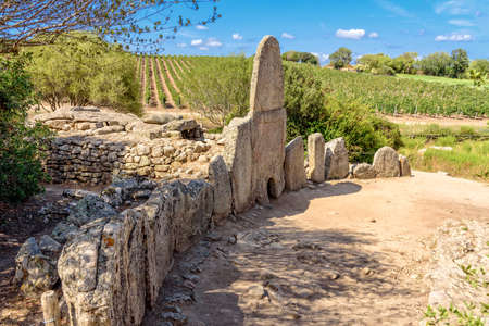 Tomba di Giganti Coddu Vecchiu Giant grave sardinesの写真素材