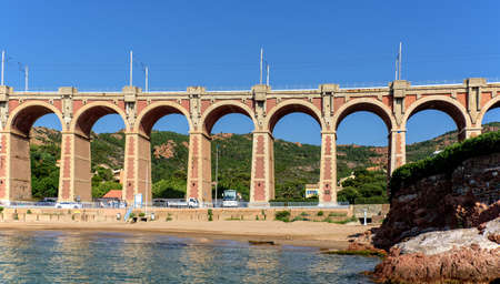 Viaduc Antheor railway bridge architectureのeditorial素材