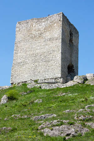 old medieval  castle in Olsztyn Polandの写真素材