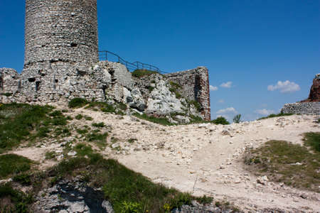 view on old castle in Olsztyn Poland areaの写真素材