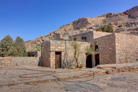 ruined house on leper island Spinalongaの写真素材