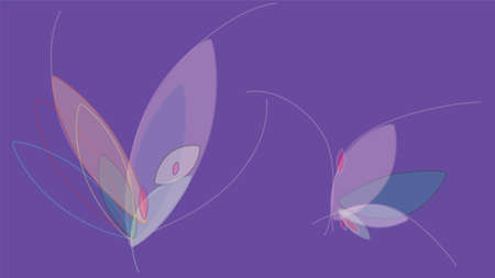 Abstract fantastic patterns on a purple background.のイラスト素材
