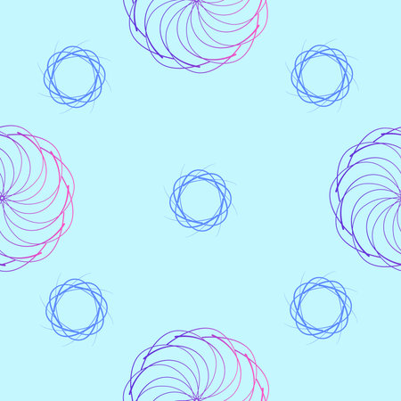 Seamless abstract fractal texture isolated with blue background.のイラスト素材