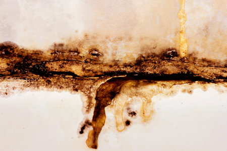 Deep damage to the mold of the bath and the tiles.