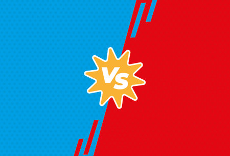 Red and blue versus background designのイラスト素材