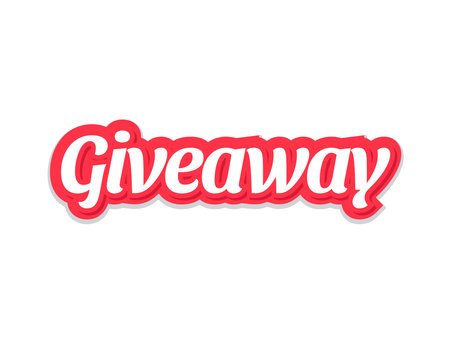 Giveaway. Vector handwritten lettering. Template for card, poster, banner, print for t-shirt.のイラスト素材