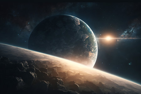View of the planet Earth from spaceの写真素材