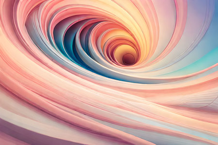 abstract colorful background with swirls in the shape of a spiralの素材
