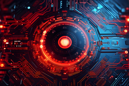 Abstract technology background with circuit boardの素材